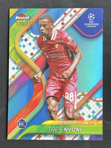 Trey Nyoni 2024 Topps Finest Sky Blue Refractor /275