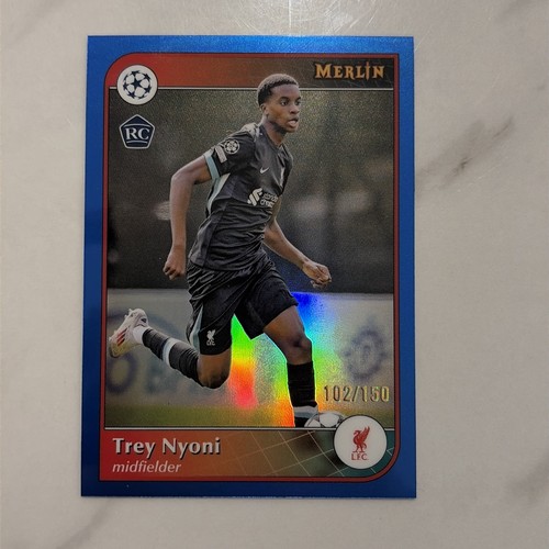 Trey Nyoni 2024 Panini Merlin Chrome Blue Chrome /150