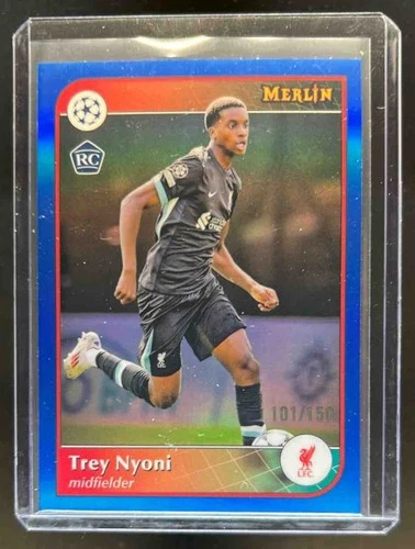 Trey Nyoni 2024 Topps Merlin Chrome Blue Refractor /150