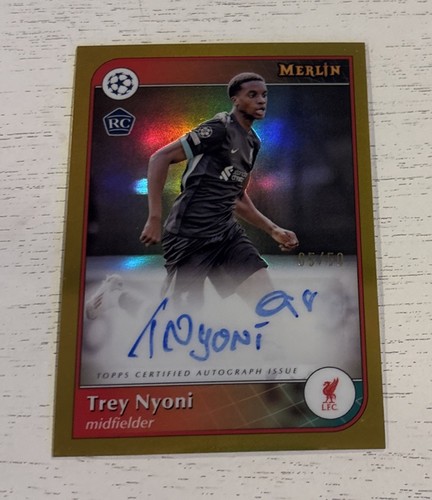 Trey Nyoni 2024 Topps Merlin Chrome Gold Refractor /50