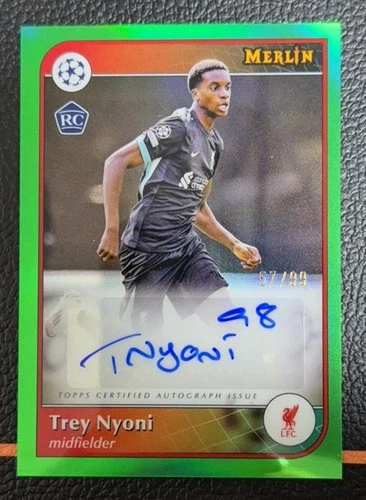 Trey Nyoni 2024 Topps Merlin Chrome Green /99