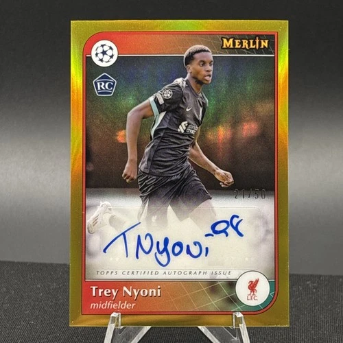 Trey Nyoni 2024 Topps Merlin Chrome True Gold Refractor /50