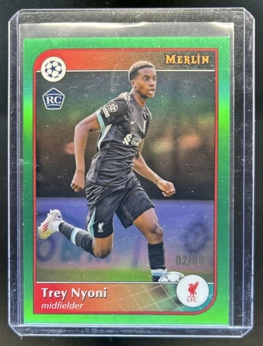 Trey Nyoni 2024 Topps Merlin Chrome UEFA Green Refractor /99
