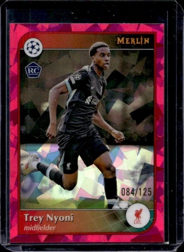 Trey Nyoni 2024 Topps Merlin Chrome UEFA Magenta Atomic Refractor /125