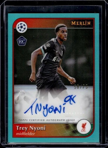 Trey Nyoni 2024 Panini Merlin UEFA Club Competitions Aqua /75