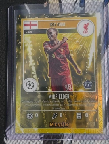Trey Nyoni 2024 Topps Merlin UEFA Gold /50