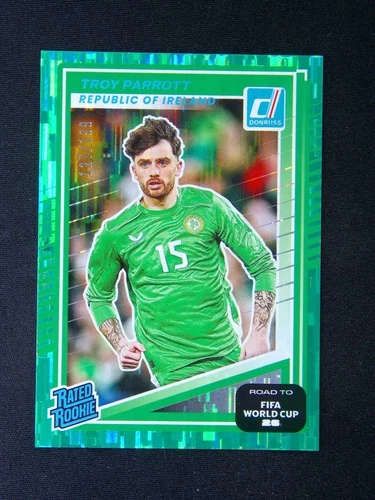 Troy Parrott 2025 Panini Donruss Road To FIFA Teal Prizm 231/199