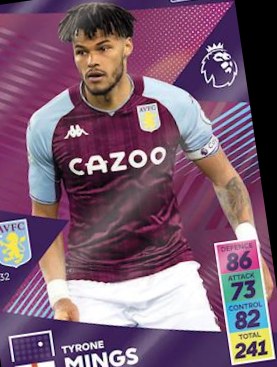 Tyrone Mings 2021 Panini Adrenalyn XL Premier League