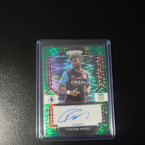 Tyrone Mings 2022 Panini Prizm Premier League Green Pulsar