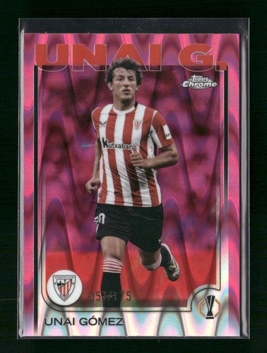 Unai Gómez 2024 Topps Chrome UEFA Neon Pink RayWave /175