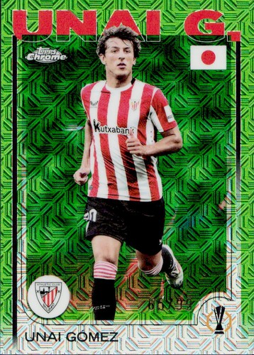 Unai Gómez 2024 Topps Cromo UCC Edición Japón Mojo Verde /99