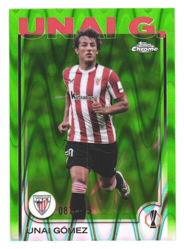 Unai Gómez 2024 Topps UCC Cromo Verde Neón Raywave /125