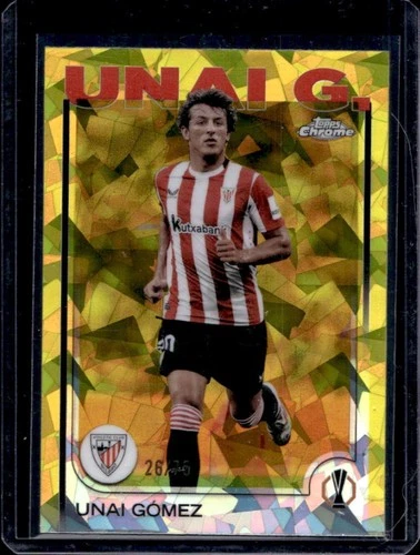 Unai Gomez 2024 Topps Chrome Sapphire Yellow Refractor /75