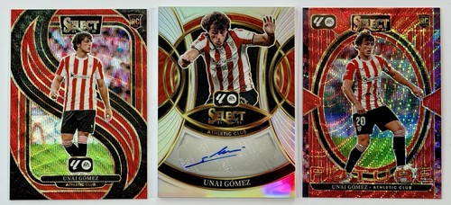 Unai Gomez 2025 Panini Select Red Wave