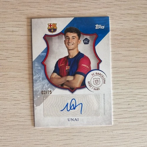 Unai Hernandez 2024 Topps Barcelona 125 Anniversary Blue /75