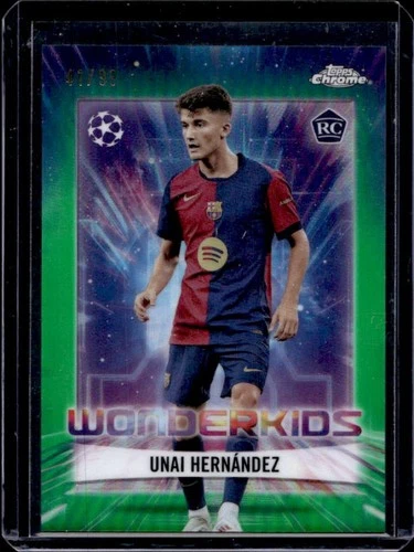 Unai Hernandez 2024 Topps Chrome UEFA Green Refractor /99