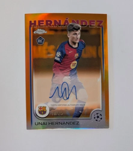 Unai Hernandez 2024 Topps Chrome UEFA Orange /25