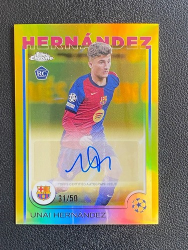 Unai Hernández 2024 Topps Chrome Gold /50