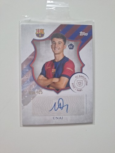 Unai Hernández 2024 Topps FC Barcelona 125 Anniversario Parallelo /125