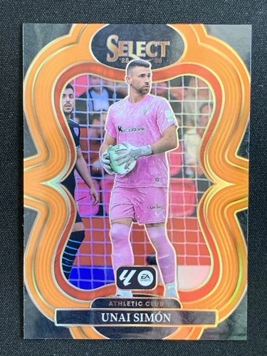 Unai Simon 2025 Panini Select Orange Prizm /75
