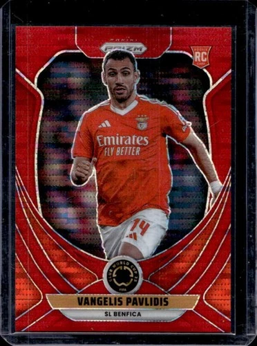 Vangelis Pavlidis 2025 Panini Prizm FIFA Club World Cup Red Pulsar /299