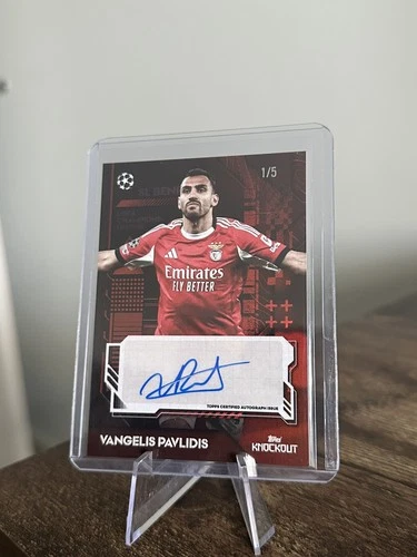 Vangelis Pavlidis 2025 Topps UEFA Champions League Knockout Partita Rossa 1/5
