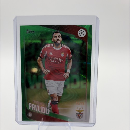 Vangelis Pavlidis 2025 Topps UEFA Club Competitions Gocce di Pioggia Verde /99