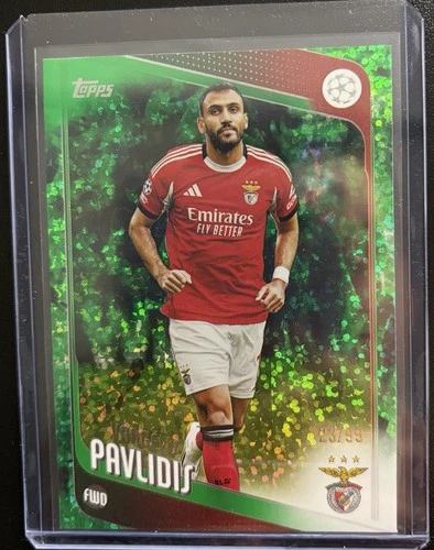 Vangelis Pavlidis 2025 Topps UEFA Club Competitions Green /99