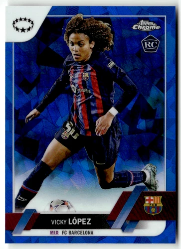 Vicky Lopez 2023 Topps Women's Champions League Sapphire Refractor