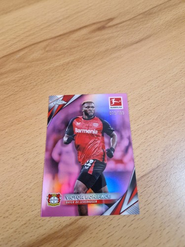 Victor Boniface 2024 Topps Bundesliga Chrome Pink /199