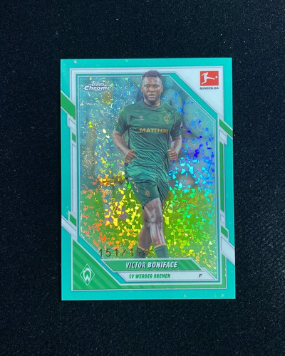 Victor Boniface 2025 Topps Chrome Aqua Mini Diamond /199