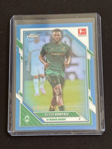Victor Boniface 2025 Topps Chrome Blue /150
