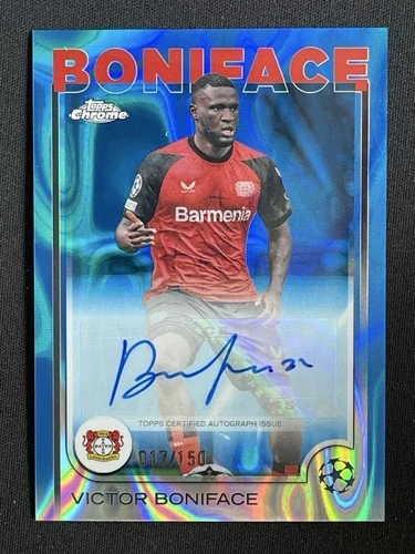 Victor Boniface 2024 Topps Chrome Blue Lava Refractor /150