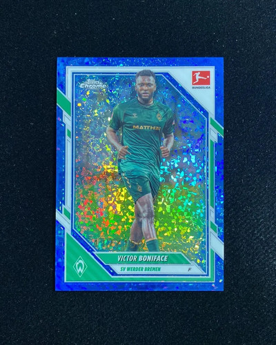 Victor Boniface 2025 Topps Chrome Blue Mini Diamond /150
