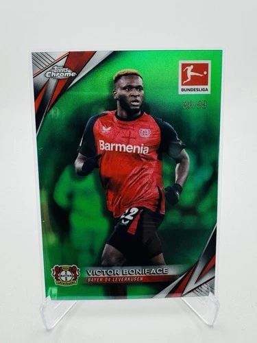 Victor Boniface 2024 Topps Chrome Bundesliga Green Refractor /99