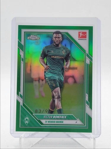 Victor Boniface 2025 Topps Chrome Bundesliga Green Refractor /99