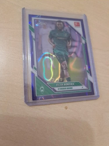 Victor Boniface 2025 Topps Chrome Bundesliga Purple Lava /75