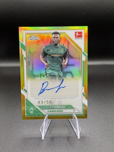 Victor Boniface 2025 Topps Chrome Bundesliga True Gold /50