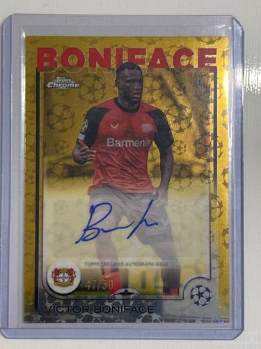 Victor Boniface 2024 Topps Chrome Gold /50