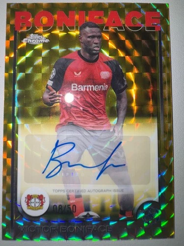 Victor Boniface 2025 Topps Chrome Gold /50