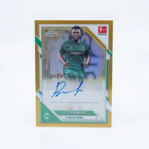 Victor Boniface 2025 Topps Chrome Gold /50