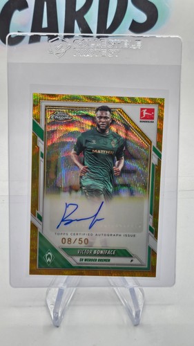 Victor Boniface 2025 Topps Chrome Gold Wave /50