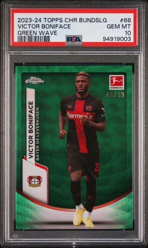 Victor Boniface 2023 Topps Chrome Green Wave Refractor /99