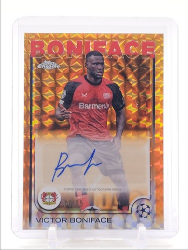 Victor Boniface 2024 Topps Chrome Orange Geometric /25