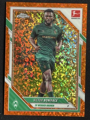 Victor Boniface 2025 Topps Chrome Orange Mini-Diamond /25