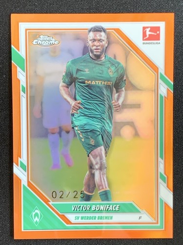 Victor Boniface 2026 Topps Chrome Orange Refractor /25