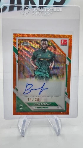 Victor Boniface 2025 Topps Chrome Orange Wave /25