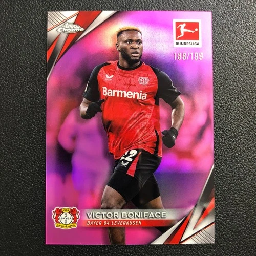 Victor Boniface 2024 Topps Chrome Pink Refractor /199