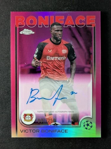 Victor Boniface 2024 Topps Chrome Pink Refractor /250