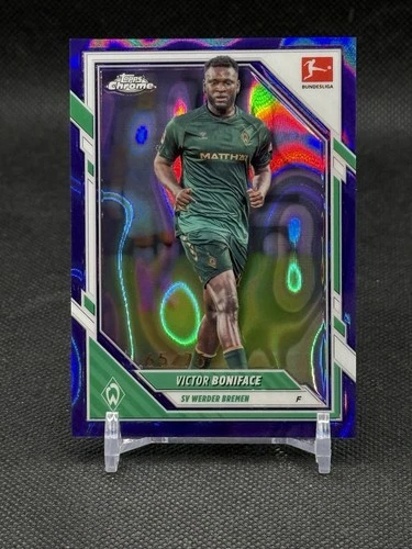 Victor Boniface 2026 Topps Chrome Purple Lava /75